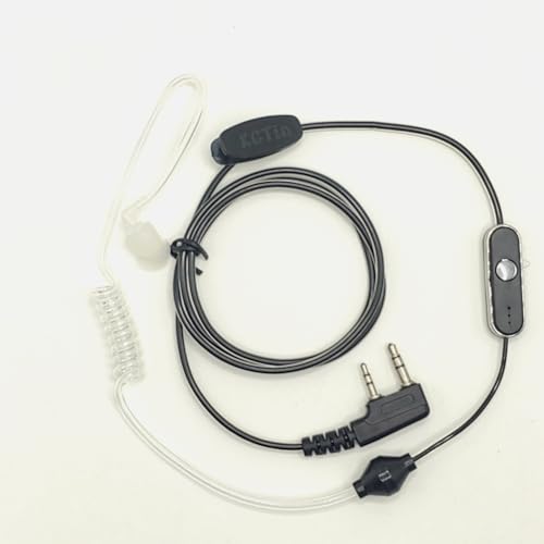 Walkie Talkies Earpieces (10 Packs) for Baofeng UV-5R BF-888S Retevis H-777 Kenwood PUXING with 2 Pins Acoustic Tube Headset with Mic