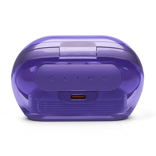 JBL Soundgear Clips Open Ear Headphones for Situational Awareness - Purple | Up to 32 Hours Total Playtime With Speed Charge, Sweat Resistant, Noise-Reducing Mics, App Control For Custom Audio - color: Purple