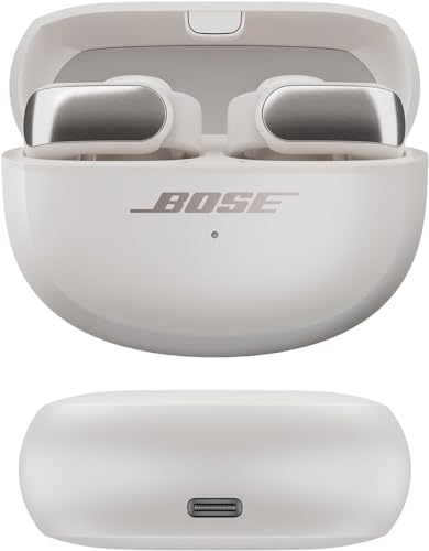 Bose Ultra Open Earbuds - Bluetooth Open Ear Earbuds with OpenAudio for Awareness, Clip-On Design for Comfort, Water Resistant, Up to 48 Hrs of Playtime, White Smoke - color: White Smoke