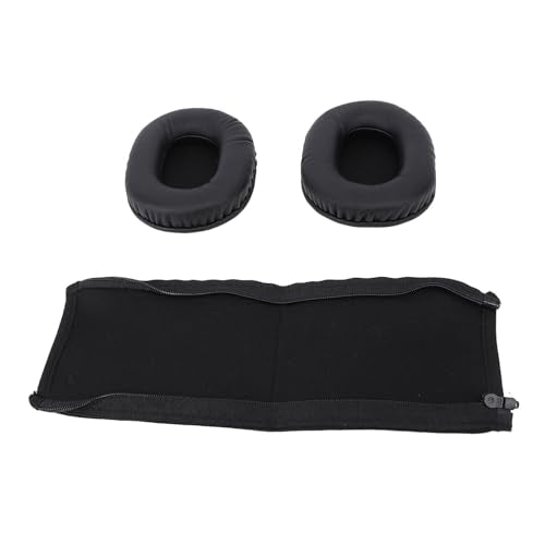 Ejoyous Earpad Headband Protector Set Replacement Ear Pads Headband Cushion Pad Cover Memory Foam Protein Leather with Zipper Closure for M50X M40X M30X M20X Headphone