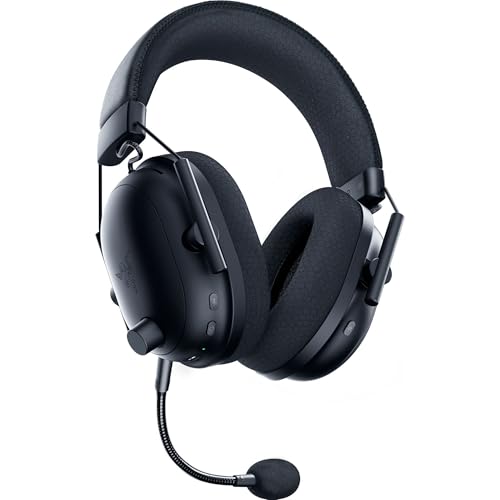 Razer BlackShark V2 Pro Wireless Gaming Headset, 70 Hr Battery, Black | Detachable Mic, Pro-Tuned FPS Profiles, 50mm Drivers, Noise-Isolating, Memory Foam Earcups, PC, PS5, Switch 2, Bluetooth 5.2 - color: Black, style: Gen 2