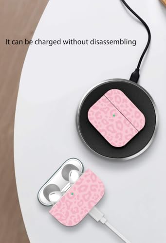 Cute Airpods 4/5 Gen Case Hard Cover Women Girl 2024/2026 - Pink Leopard - color: Pink Leopard, size: For Airpods 4/5