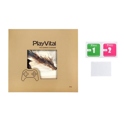 PlayVital Full Set Skin Sticker for ps5 Slim Console Disc Edition (The New Smaller Design), Vinyl Skin Decal Cover for ps5 Controller & Headset & Charging Station - Cloudwalker's Encounter - color: Cloudwalker's Encounter