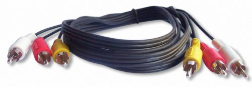 6 Foot RCA Audio/Video Cable 3 Male to 3 Male - size: 06 Ft