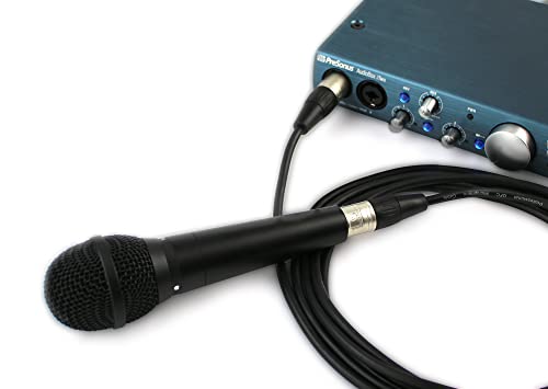 Gearlux XLR Microphone Cable, Fully Balanced, Male to Female, 3.2 Feet - 2 Pack - size: 3.2 Ft, style: 2 Pack