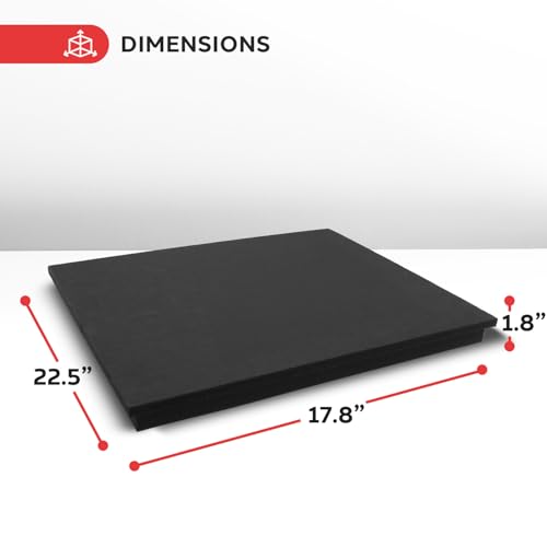 Pyle Pro Audio PA Speaker Platform Pad - 22.5’’ x 17.8’’ Acoustic Isolation Base, Lab-Tested Sound Dampening, High-Density Foam, Reduces Vibration & Resonance, Perfect for Studio Monitors, Subwoofers
