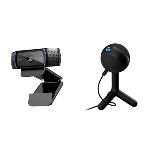 Logitech C920x HD Pro Webcam + Yeti Orb RGB Gaming Microphone with LIGHTSYNC, USB Mic for Streaming - color: Black