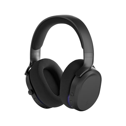 Fractal Design Scape Dark - Wireless PC Gaming Headset - Detachable Flip-to-Mute Microphone with Noise Cancellation - Battery Life Up to 40 Hours - Configurable Ambient Lighting - Black - color: Dark