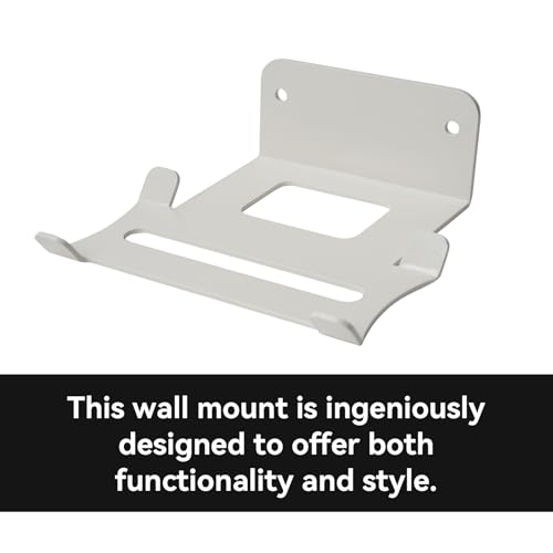 shinar Metal Wall Mount Compatible with Bose SoundLink Flex 1st & 2nd Gen | Wall Bracket Accessory Stand Compatible with Soundlink Flex Integrated Cable Management White (White) - color: White