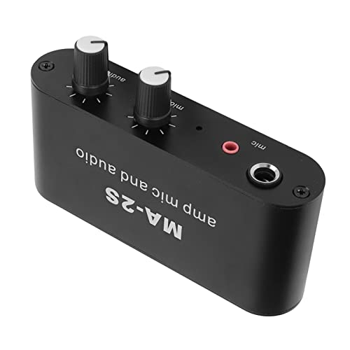 Audio Preamplifier, Micropne Amplifier1/4 Input 3.5Mm Output Small Stereo Channel Audio Splitter, 3 Output Ports Headphone Amplifier, Audio Splitter, Mini Amplifier For Speakers With Audio Cable For