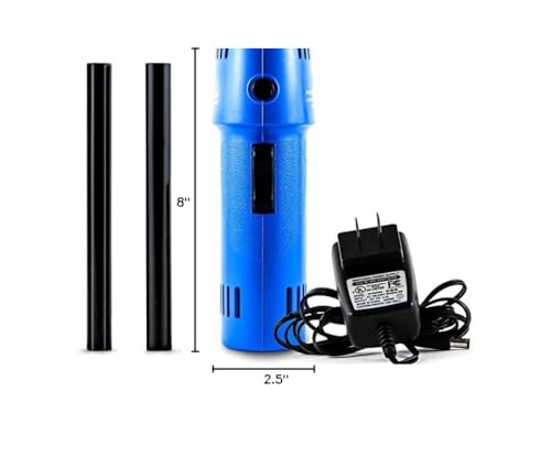 O2 Hurricane Air Duster - Rechargeable Air Blower with 200 MPH Airflow - 5 Attachments Dust Removal Tool - Compressed Air Alternative for Electronics, Computers & Car Detailing