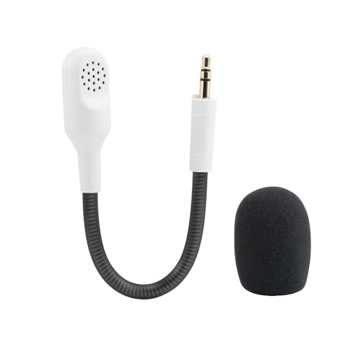 Barracuda X Mic Boom, Replacement Aux 3.5mm TRS Mic Detachable Microphone Booms for Razer Barracuda X Wireless Gaming Headsets Headphones Earphones (White) - color: White