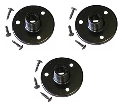 AUDIO 2000'S AST4264BX3 Three-Pack Black Microphone Gooseneck Table Mounts with 5/8" X 27 Threads and Mounting Screws (Total 3 Table Mounts and 9 Mounting Screws)