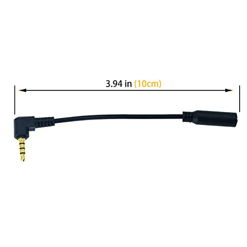 Arklove 3.5 Female TRS to trrs Male MC3 3.5mm Adapter Microphone 1/8" mic Adapter for iPhone Android Smartphones Tablets
