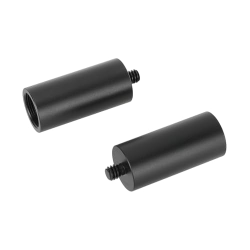 CAMVATE 5/8"-27 Female to 1/4"-20 Male Mic Stand Mount Adapter(2",2PCS)