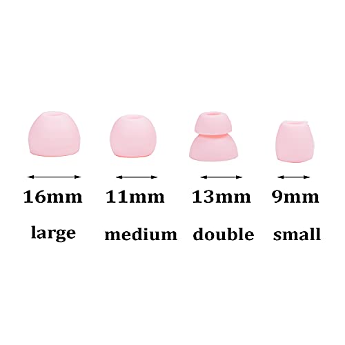 Replacement Eartips Silicone Earbuds Buds Set for Powerbeats Pro Beats Wireless Earphone Headphones,4 Pair (Pink) - color: Pink