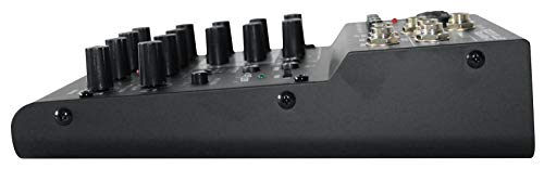 Rockville RockMix 4 4-Channel Pro Recording Mixer with USB Interface, EQ | Mic, Instrument Inputs, 48V Phantom Power, XLR 1/4" Combo Jacks, 16-Bit 48kHz USB Recording, Loopback, Mac PC