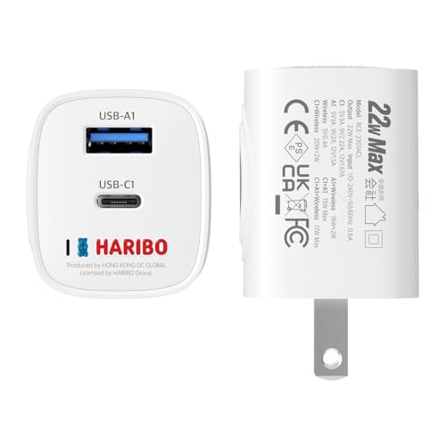 Haribo Charger Block for Apple Watch, 3-in-1 PD 20W USB C Charging Station with Built-in Wireless Smart Watch Charging, Dual Ports Wall Charger Compatible with iPhone,AirPods,iWatch - color: Blue