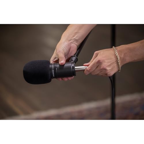 Zoom ZDM-1 Dynamic Podcast Microphone Bundle with On-Stage MS7701B Euro Boom Tripod Stand and 20-Foot XLR Cable — No Phantom Power, XLR Studio Mic for Podcasting, Streaming, Voice Over
