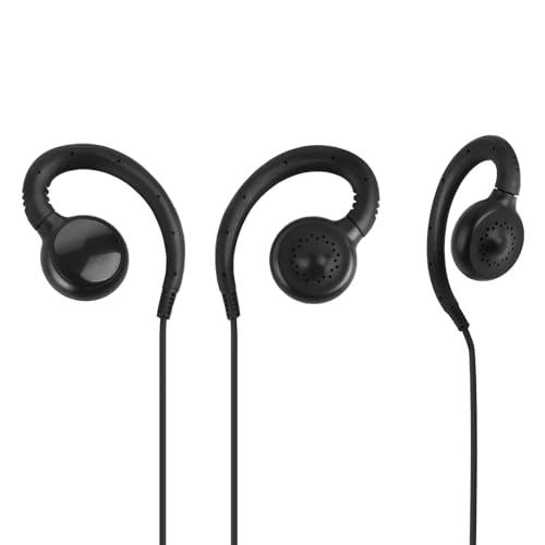 Over The Ear Ptt Mic Earpiece C Swivel Headset for Motorola Walkie Talkie clp-e 1010e 1040e 1060e 1080e Business 2-Way Radios(Black,Wired)