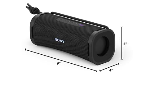 Sony ULT Field 1 Wireless Bluetooth Portable Waterproof Speaker, Black | 12 Hr Battery, IP67 Rated Waterproof, Dustproof, Shockproof Rustproof, Detachable Strap, Hands-free Calling, Enhanced Bass - color: Black, style: ULT Field 1