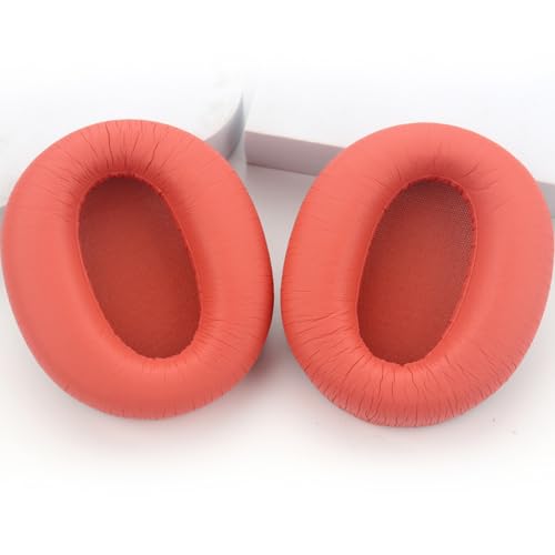 W820NB Ear Pads Replacement Ear Pads Cushions Compatible with Edifier W820NB Headphone Softer Protein Leather Earmuffs Memory Foam Earpads Ear Cups Cover Repair Parts (Red) - color: Red