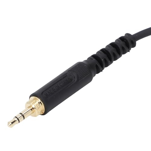 Pssopp Headphone Sound Cable OFC Shielded Replacement Audio Cable 3.5mm Plug with 6.3mm Adapter 1.2m to 2m Spring Cord for DJ Studio for Pioneer HDJ CUE1 X5 X7 S7