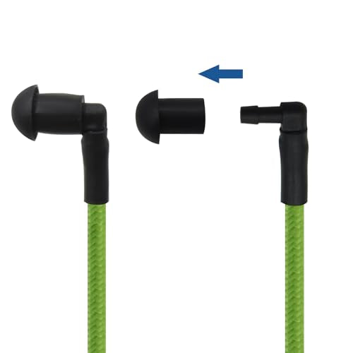 WODASEN Replacement Braided Nylon Fiber Acoustic Coil Tube Moisture Resistant Waterproof Color for Radio Earpiece (PureGreen-2) - color: PureGreen-2