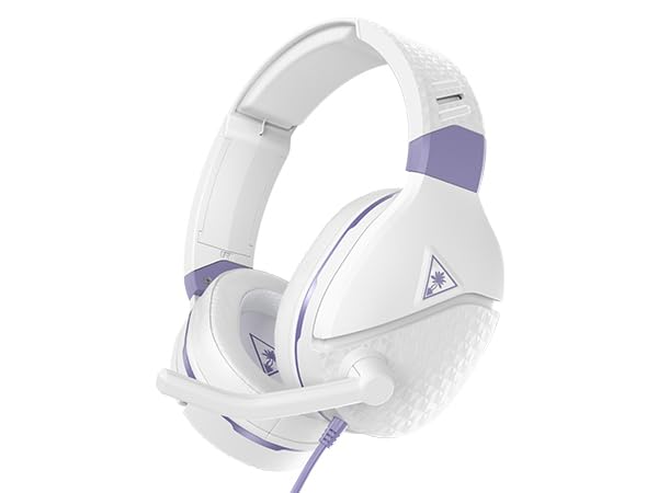 Turtle Beach Recon Spark Wired Multiplatform Gaming Headset, Xbox, PS5, PC | Xbox Series X|S, Xbox One, PlayStation, PS4, PC Splitter, Flip-to-Mute Mic, 40mm Speakers, Memory Foam Cushions, White Purple