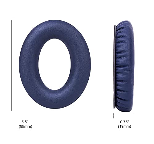 Replacement Earpads Cushions for Bose QuietComfort 35 (QC35) & Quiet Comfort 35 II (QC35 ii) Headphones, Ear Pads with Softer Leather, Noise Isolation Foam, Added Thickness (Midnight Blue) - color: Midnight Blue