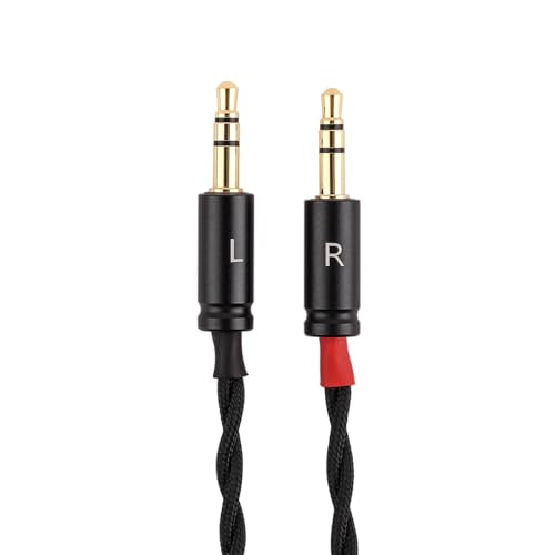 Linsoul Tripowin Nova 2M Over-Ear Monitor Headphone Cable | 4-Strand Silver Foil/OCC Hybrid Upgrade Cable , Dual 3.5mm to 4.4mm/3.5mm/XLR Plug, for Musicians Audiophiles, 3.5mm, Black - style: 3.5mm