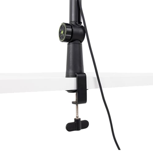 Shure by Gator Deluxe Broadcast Desktop Mic Boom Arm (SH-BROADCAST1) | Fully adjustable with a quiet 360-degree arm for podcasts and streaming. Compatible with MV7 & SM7B