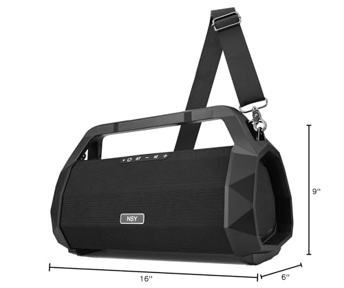 80W Jobsite Bluetooth Speaker, IP66 Waterproof/Dustproof | 25-Hour Playtime, Shockproof & Distraction-Free Design, for Construction, Garage, Workshop, Goat Yoga