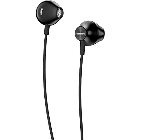 Philips Wired Earbuds, in Ear Headphones with 3.5mm Jack, Powerful Bass, Lightweight Wired Earphones, Ear Buds with Ergonomic Design - color: black / black