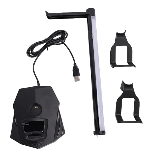 Zunate 3 in 1 RGB Gaming Controller Charging Stand with Headphone Holder, Dual USB and USB C Ports, 4 Lighting Modes, Dock for 2 Game Controllers and Headsets