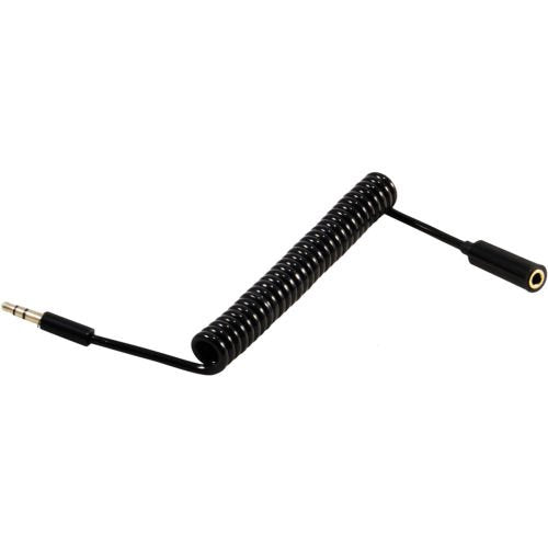 3ft Coiled 3.5mm 1/8" Stereo Audio Aux Headphone Cable Extension Cord