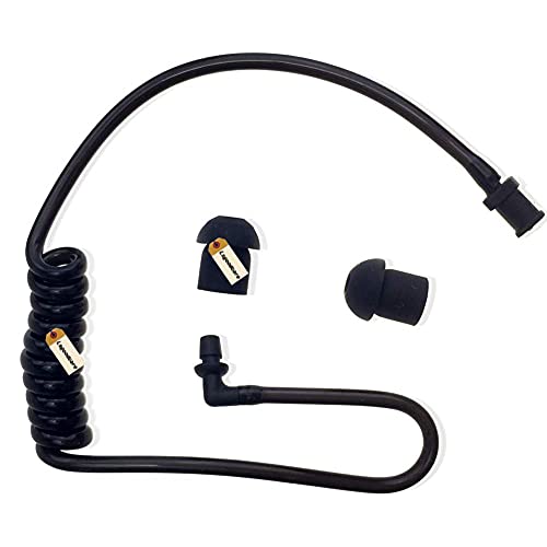 Lsgoodcare 20Pcs Replacement Covert Acoustic Air Coil Audio Tube Earbuds Black Compatible with Motorola Kenwood Icom Yaesu Acoustic Coil Tube Earpiece Headset - color: 20Pcs