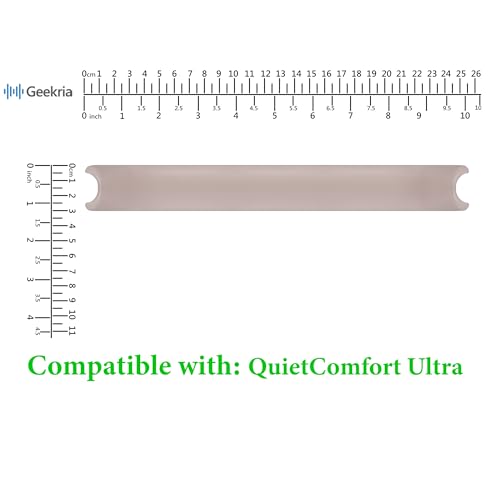 Geekria Protein Leather Headband Pad Compatible with Bose QuietComfort Ultra Headphones, Replacement Band Repair Part (Sandstone) - color: Sandstone