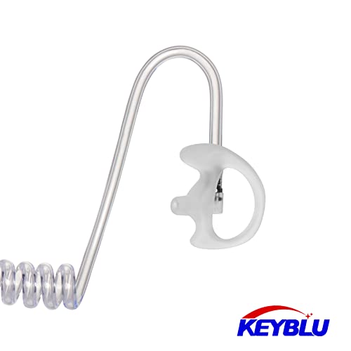 Universal Radio Replacement Earmold, Insert Soft Silicone Earmold Earbud Earplug for Two-Way Radio Coil Tube Audio Kits for Walkie Talkie Acoustic Earpiece Headset (White, Medium, 2 Pair) - color: White