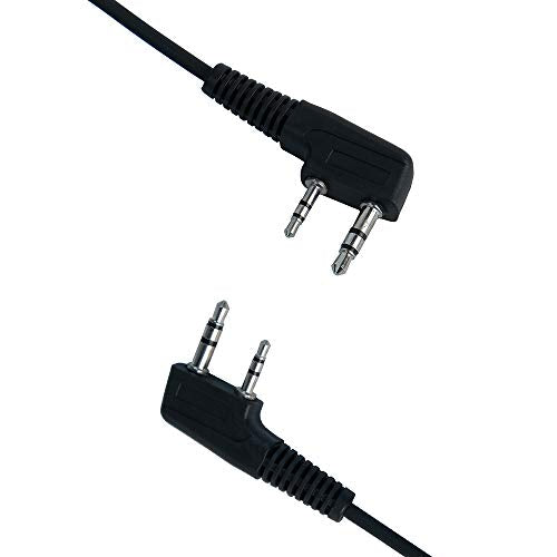 Tube Earpiece Compatible with Baofeng UV-5R | 1-Pack, K1 2-pin, acoustic tube, inline PTT mic; Compatible with UV-5R BF-888S H-777 RT21 TK-2402