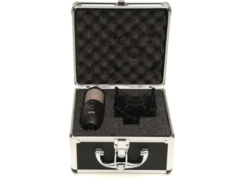 AKG Pro Audio P420 Multi-Pattern Condenser Microphone with Shock Mount and Case. Great for ensemble recording, grand piano, woodwind, brass instruments, drums and percussion. Black and Gold. | Shock Mount and Case. ensemble recording, grand piano, woodwin