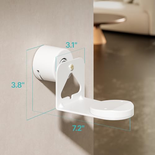 Speaker Wall Mount for Sonos Era 100 and Era 300, 1 Pair, White | Flexible Angle Adjustment, Surround Sound Speaker Wall Bracket Compatible with Sonos Era Speakers - color: White