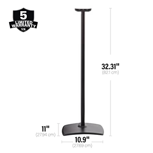 Sanus Wireless Speaker Stands for Sonos ERA 300™ (Black) - Pair, Perfect Stand Setup for Easy and Secure Mounting of New Sonos Era 300™ Speakers - OSSE32-B2 - color: Black Pair