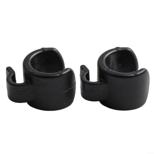 10 Pack Plastic Mic Cable Clips for Tripod Stand, ABS Microphone Wire Clamps Holder for Studio Desktop PC, Black Cable Management Organizers for 20-25mm Pipes(20mm) - size: 20mm
