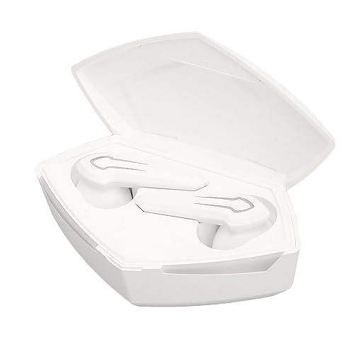 Keenso Low Latency Gaming Earbuds with Mic Wireless Headphones, Rich Bass, 5.2 Technology for Gaming Enthusiasts, ABS Material (White) - color: White