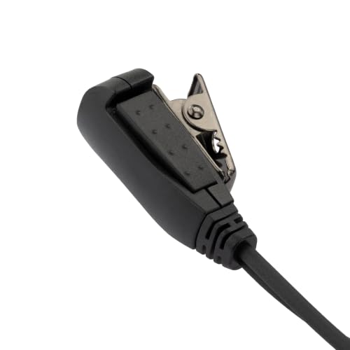 2 Pack BCT15-M1 Commercial-Grade Surveillance Style Earphone with Lapel PTT Microphone Compatible with Motorola CP200D CP100D R2 DEP450 BPR40D CP200 CP185 BPR40 Yaesu FT-65 FT-25 FT-4X/V - size: 2 Pieces