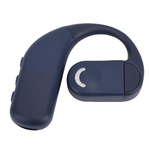 Zopsc Wireless Earpiece, Bluetooth Single Ear Hook Headset with Noise Canceling Mic, Digital Display, Hands Free Earphone for Driving Office Sport - color: Blue