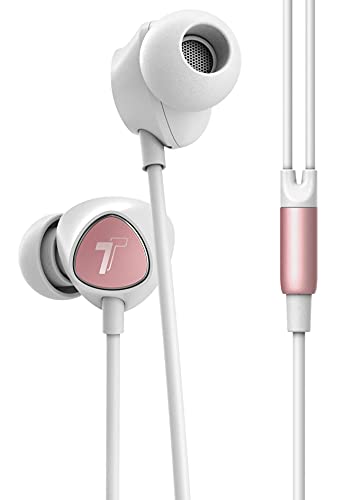Thore Wired in Ear Headphones for iPhone Xr, Xs Max, iPhone 11, 12, 13, 14 Pro Max Earphones with Mic - Lightning MFi Certified by Apple Earbuds with Remote Microphone + Volume Control (V100) - color: Rose Gold