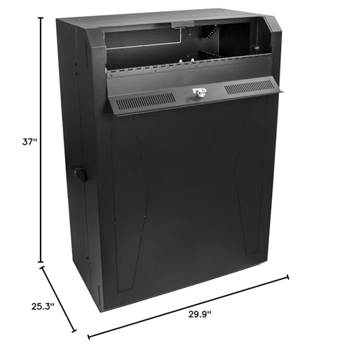 StarTech.com 8U 19" Vertical Wall Mount Server Rack Cabinet - Low Profile (15") - 30" Deep Locking Network Enclosure w/2U for Switch Patch Panel Router Mounting IT/Data Cabinet Assembled (RK830WALVS) - size: 8U