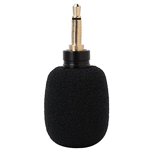 Portable Mini Microphone, 3.5mm External Mic for Smartphone Tablet Camera Recording, Omnidirectional Clip On Lapel Mic for Video Interview Vlog